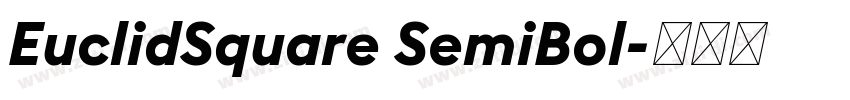EuclidSquare SemiBol字体转换